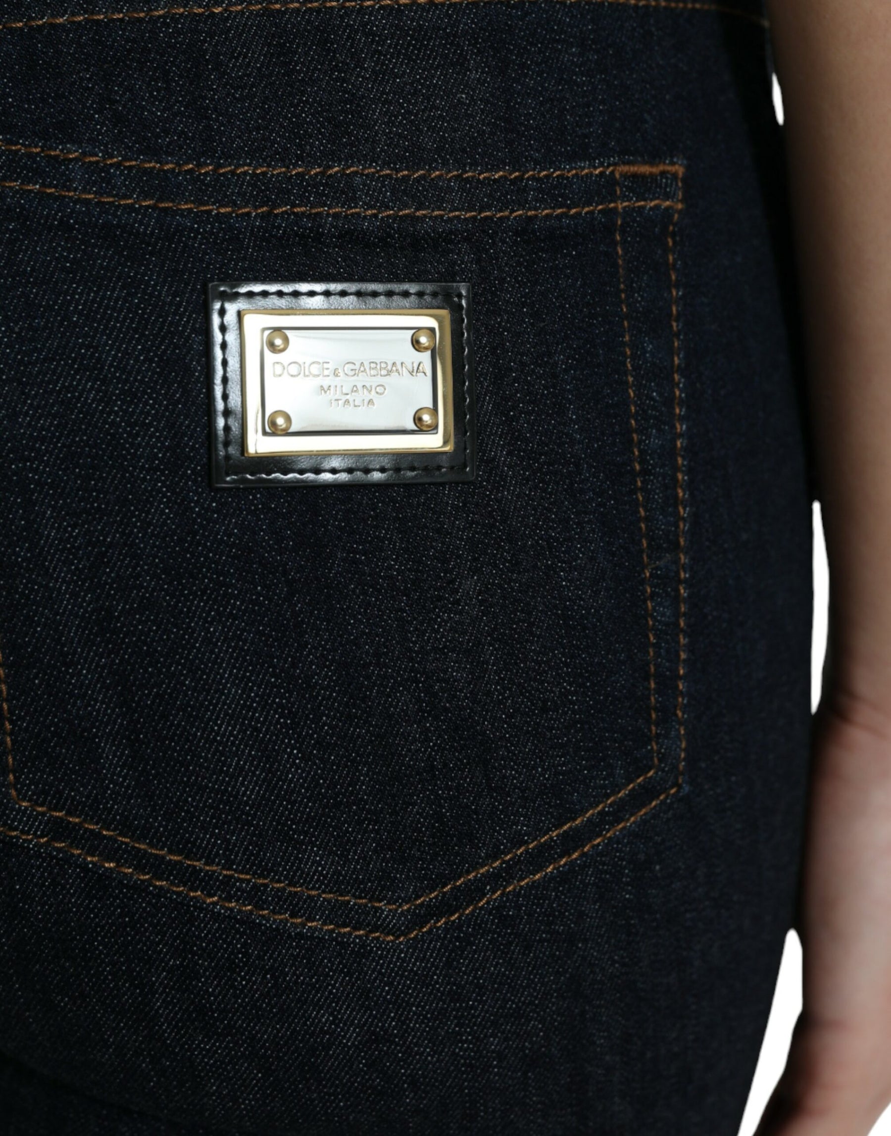 Dolce & Gabbana Blaue Baumwoll-Stretch-Denim-Skinny-Jeans