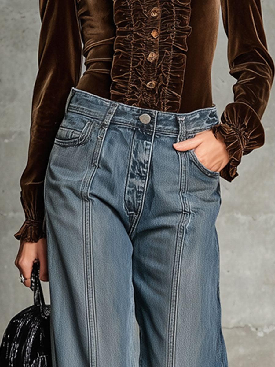 Coffee Plain Long Sleeve Top - Herbstsfrischer Style, Eleganz & Komfort
