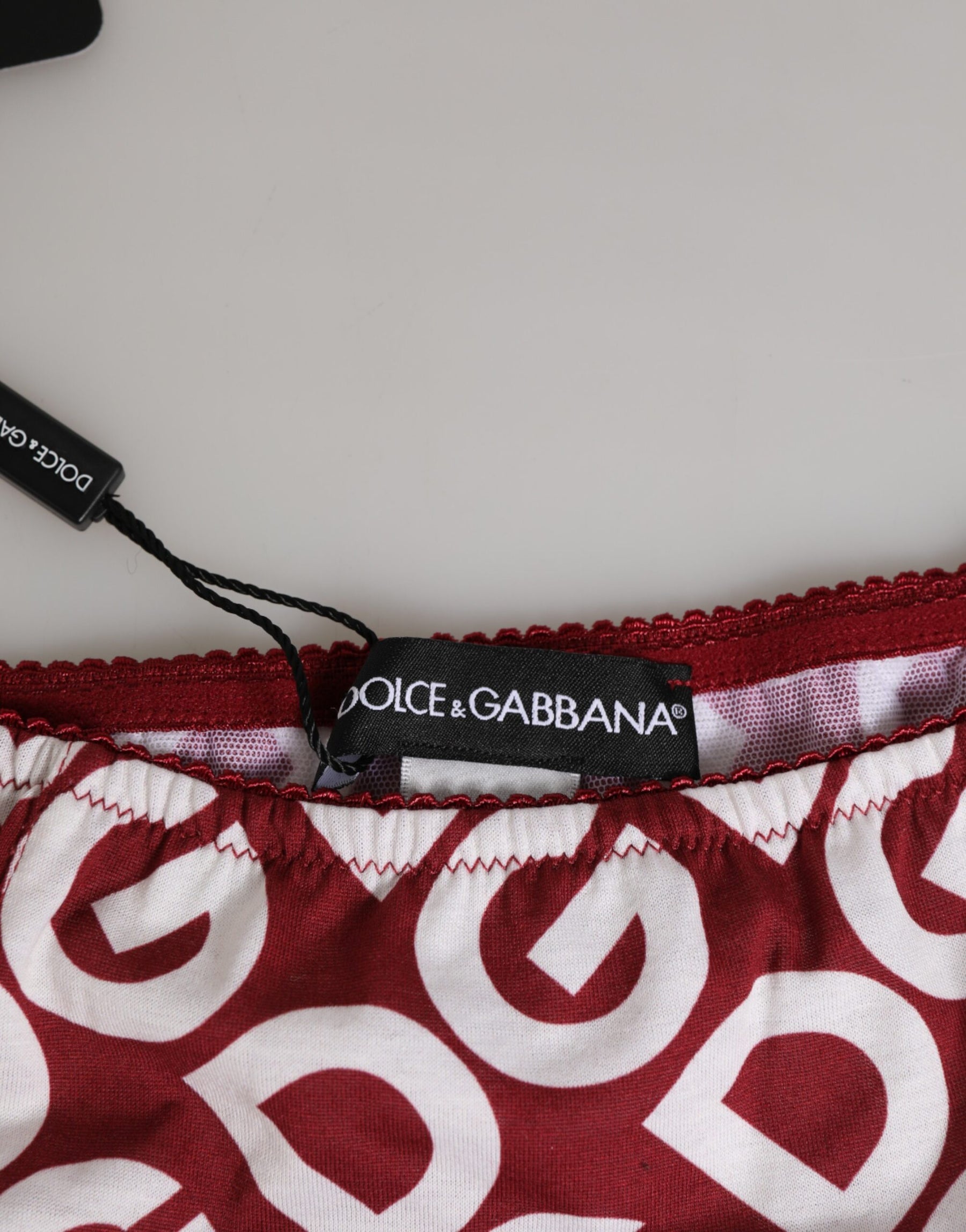Dolce & Gabbana Bordeaux DG Logo Slip Bottom Brief Unterwäsche