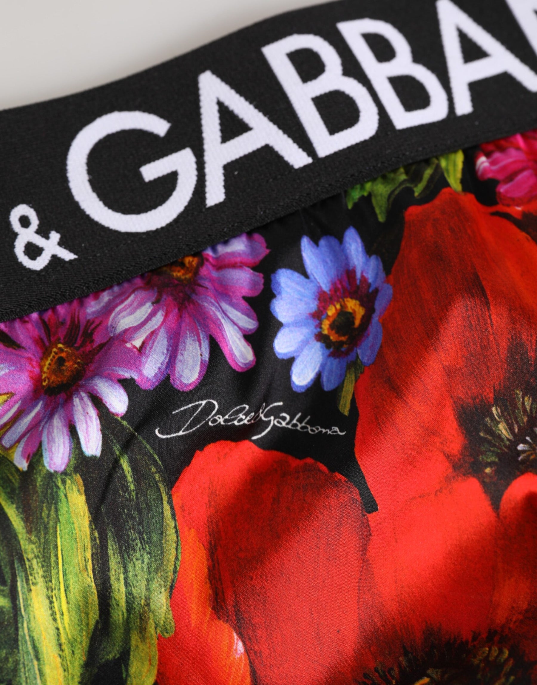 Dolce & Gabbana Multicolor Floral Print Hohe Taille Panty Unterwäsche