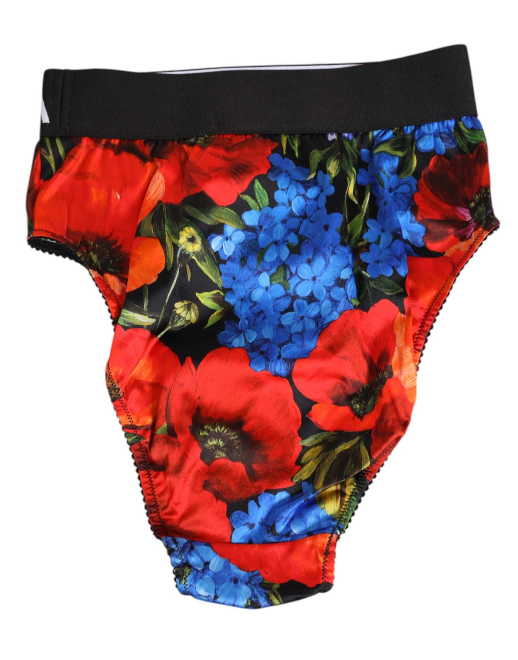 Dolce & Gabbana Multicolor Floral Print Hohe Taille Panty Unterwäsche