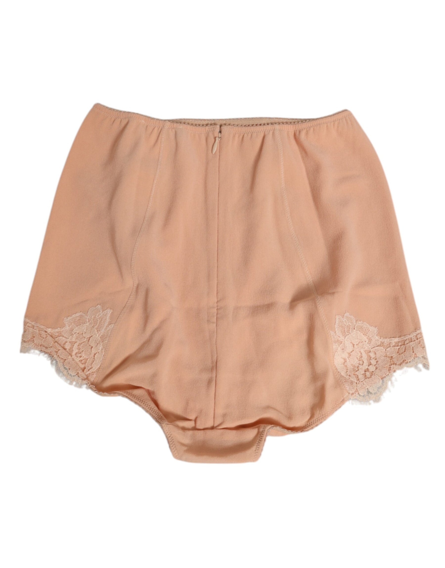 Dolce & Gabbana Beige Seiden-Stretchmieder mit hoher Taille Unterwäsche