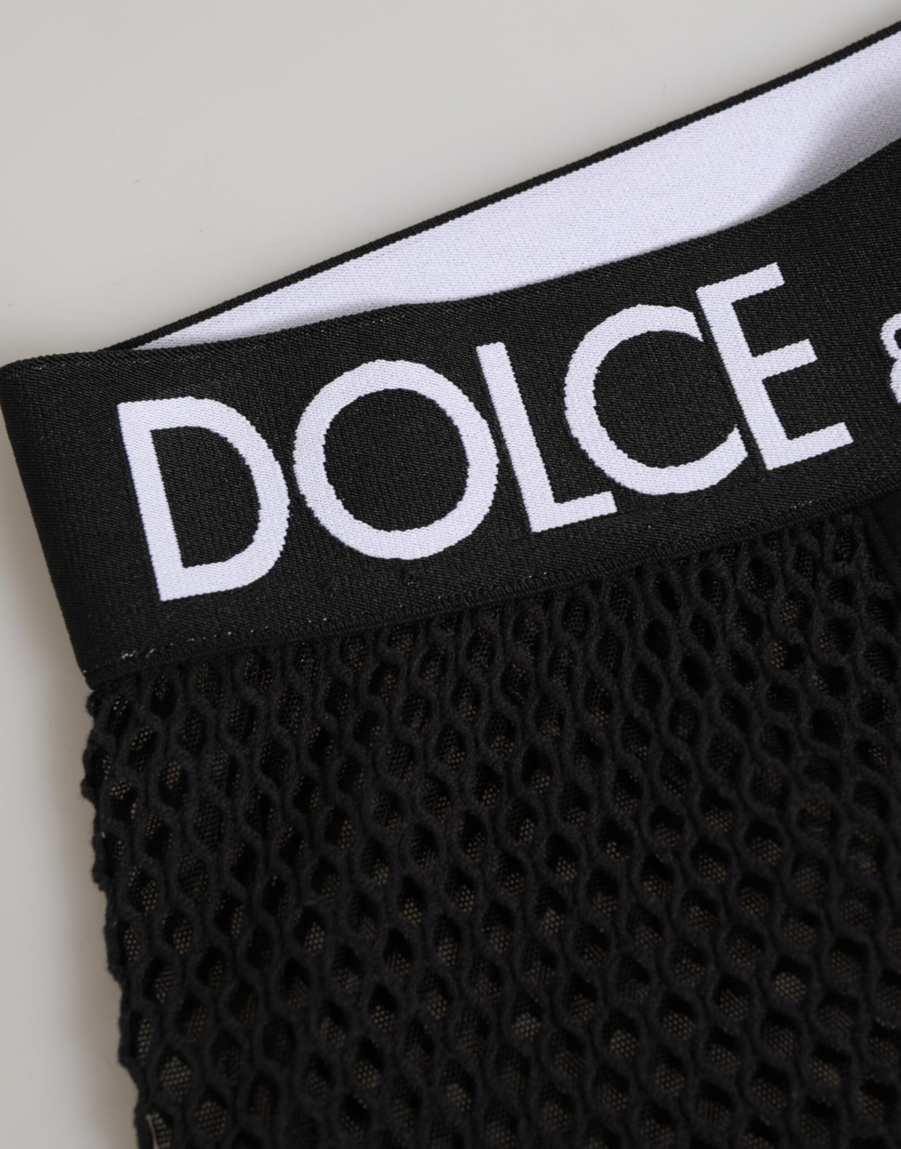 Dolce & Gabbana Schwarze Baumwoll-Logo-Shorts Midi-Hose Unterwäsche