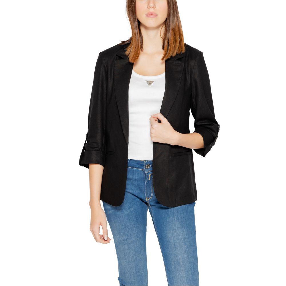 Only Schwarzer Leinenblazer
