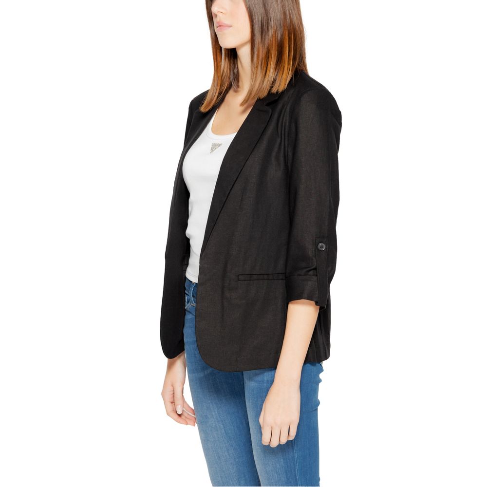 Only Schwarzer Leinenblazer
