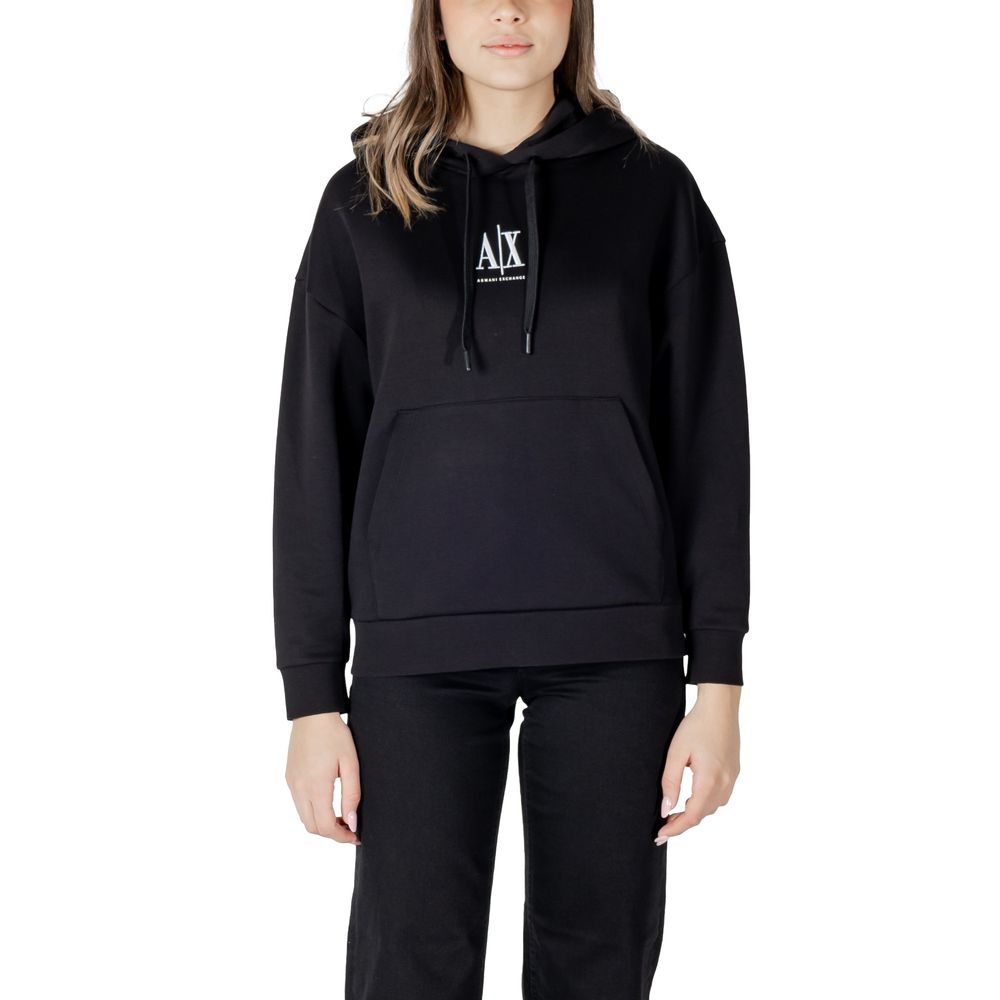 Armani Exchange Schwarzer Baumwoll-Hoodie