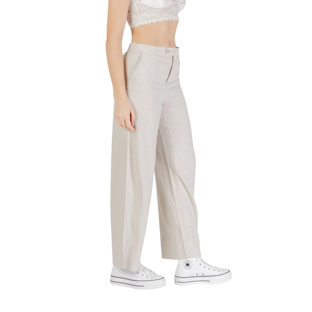 Only Beige Viskose-Hose