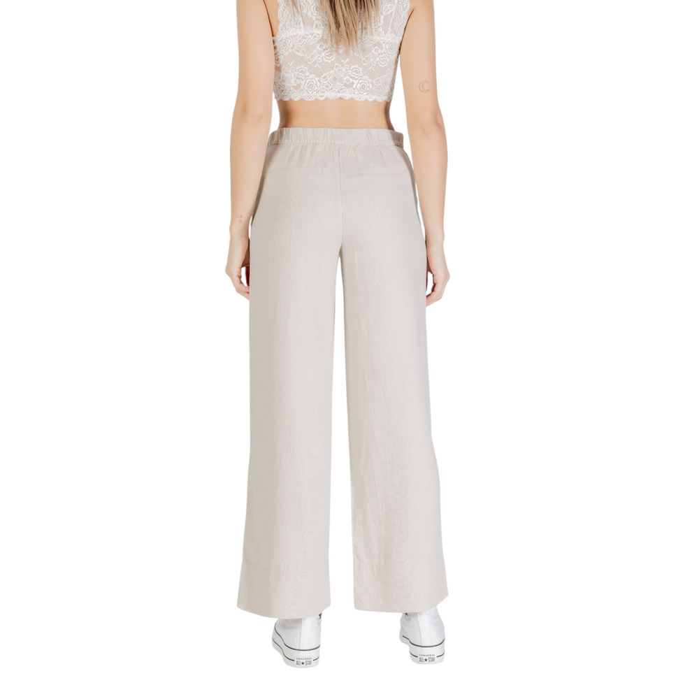 Only Beige Viskose-Hose