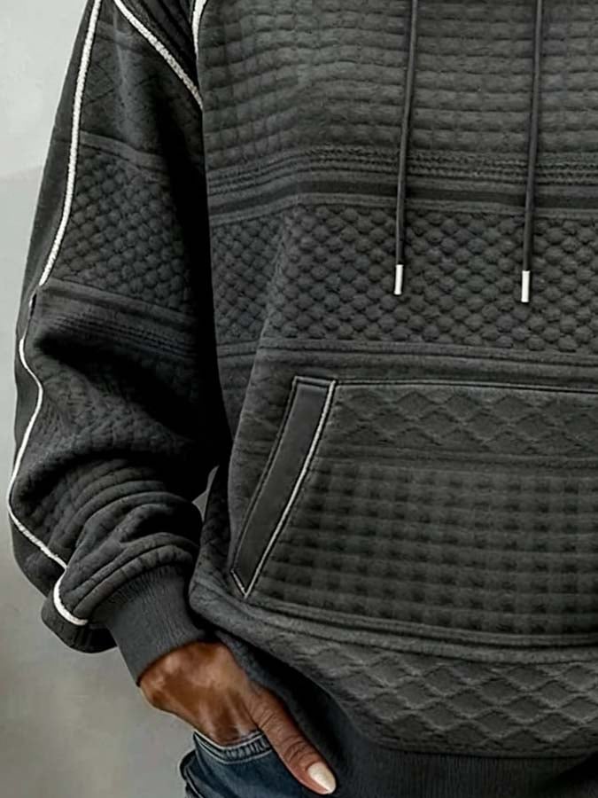 Kuscheliger Damen Winter Hoodie Anthrazit Fleece Pullover