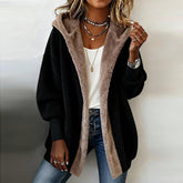 Winterlicher Luxus: Baggy Faux Fur Hooded Cardigan - Kuschelig & Stilsicher