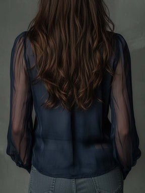 Winterliches Navy Zip-Front Longsleeve - Wärme & Stil für kalte Tage