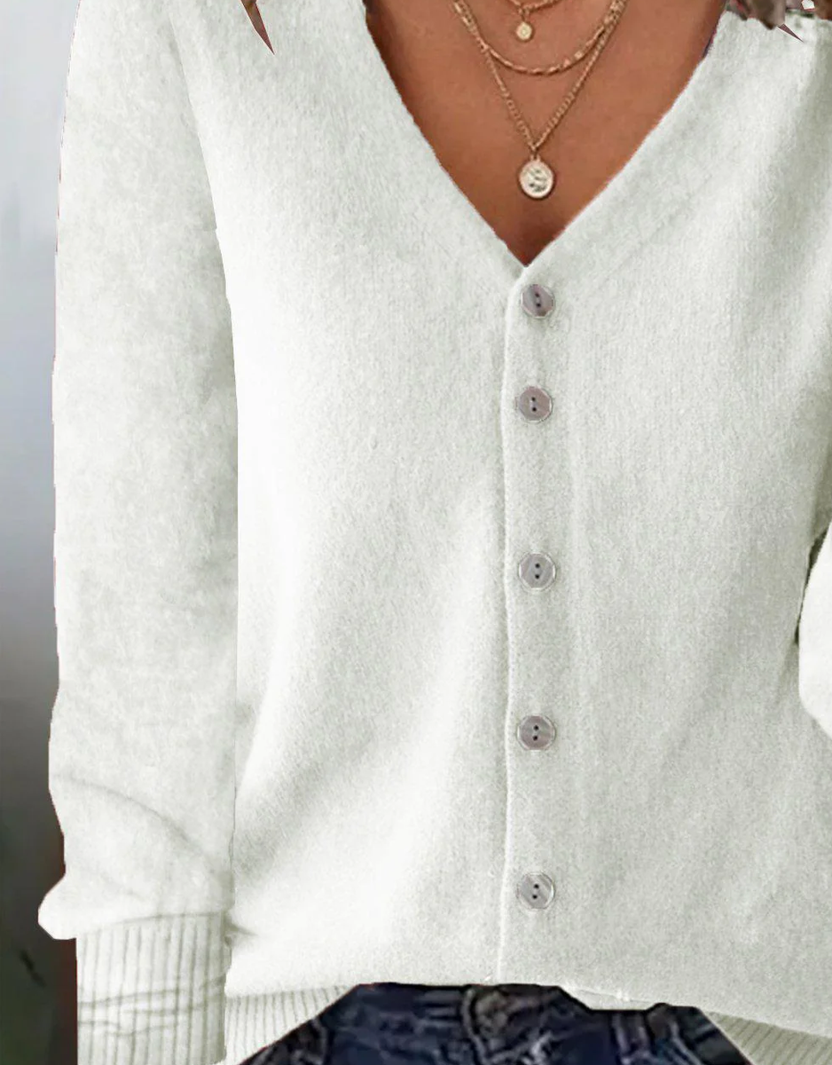 Eleganter V-Ausschnitt Cardigan für den Herbst