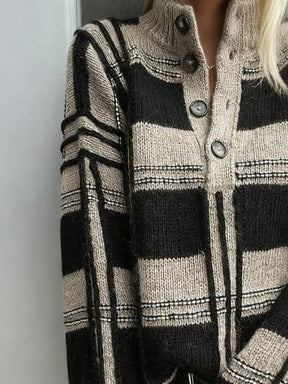 Chunky Knit Plaid Cardigan - Ihr stilsicherer Begleiter für kuschelige Herbsttage
