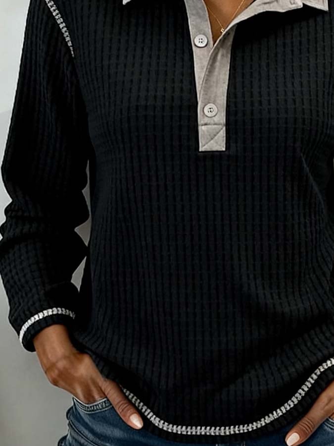 Winter Damen Pullover Longsleeve schwarz elegant warm