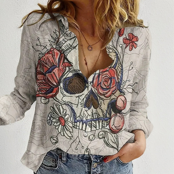 Stilvolles, kragenloses Langarmshirt - idealer Begleiter für den Herbstsstart