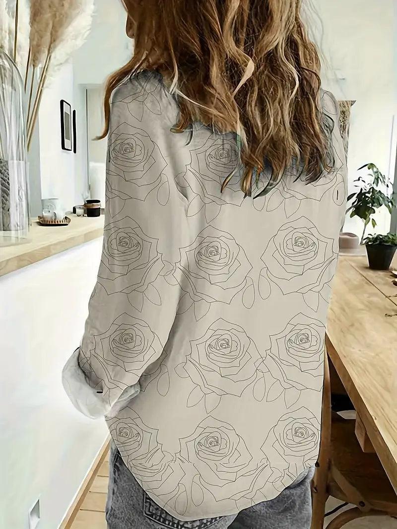 Stilvolles, kragenloses Langarmshirt - idealer Begleiter für den Herbstsstart