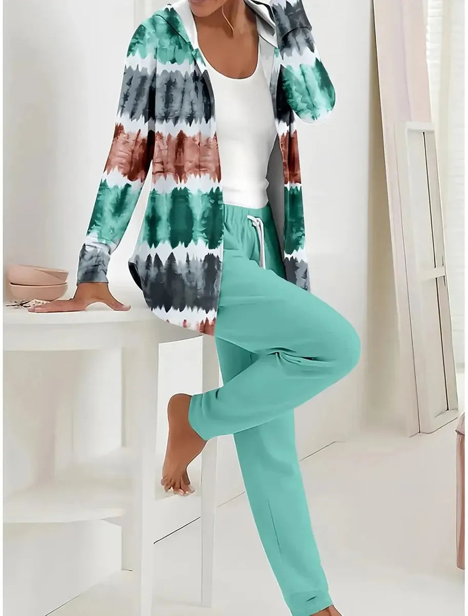 Chic Hoodie Long Sleeve Two Piece Set - Herbstsstil mit Komfort