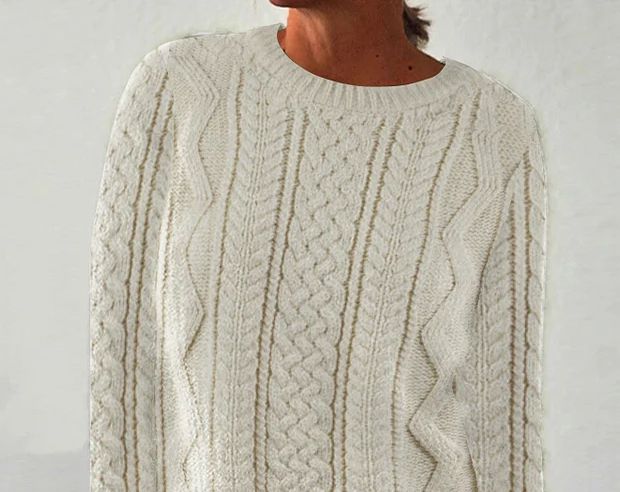 Herbstliebling: Kuscheliger Rundhals-Strickpullover - Warm, Elegant & Vielseitig