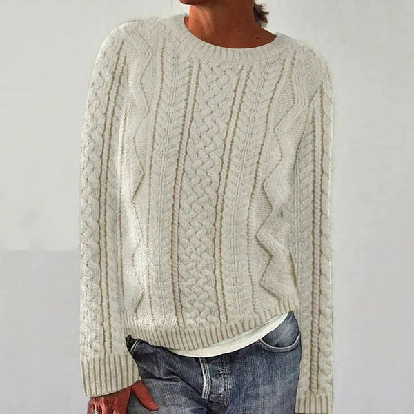 Herbstliebling: Kuscheliger Rundhals-Strickpullover - Warm, Elegant & Vielseitig