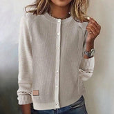 Herbstlicher Komfort: Simple Plain Langarm-Cardigan - Vielseitig & Stilvoll
