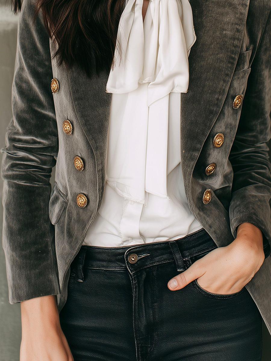 Edler Samt-Blazer für den stilvollen Herbst-Look