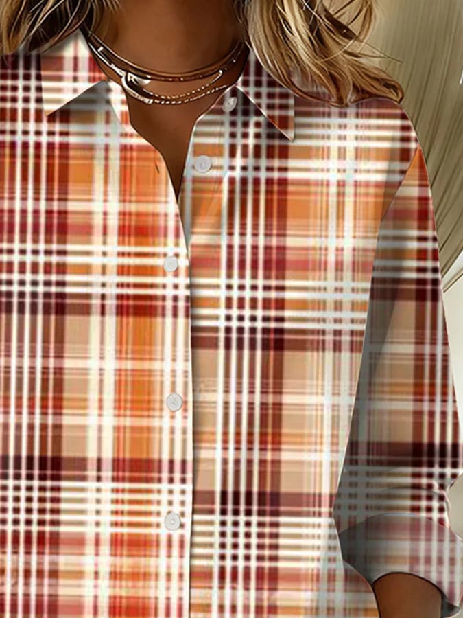 Winter Flanell Damenhemd kariert warm casual Oversize
