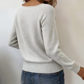 Herbst-Highlight: Grey Plaid Long Sleeve Top - Ihr stilvoller Allrounder