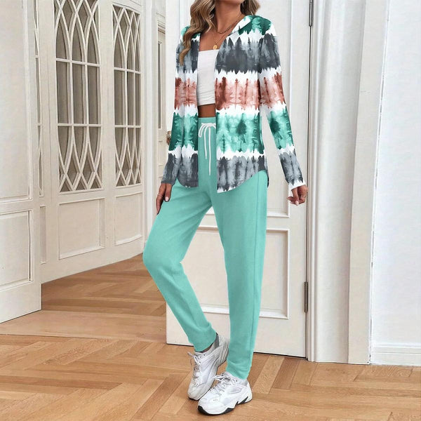 Chic Hoodie Long Sleeve Two Piece Set - Herbstsstil mit Komfort