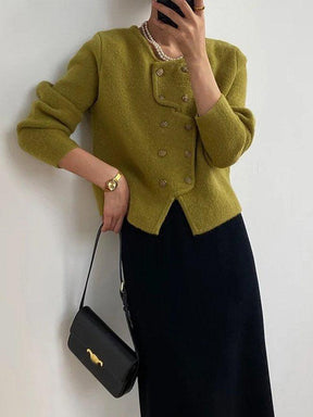 Elegant Plain Long Sleeve Sweater - Dein perfekter kuscheliger Herbstbegleiter