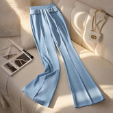 Blue Plain Side Pocket Pants - Bequeme Herbstshose mit Stil und Funktionalität