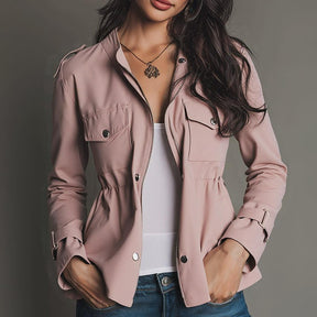 Stylischer Herbstsmantel in Leuchtendem Pink - Komfort trifft Eleganz