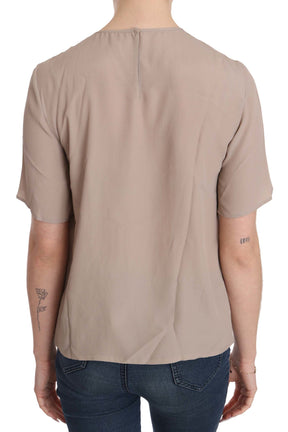Dolce & Gabbana Beige Rundhalsausschnitt Kurzarmbluse