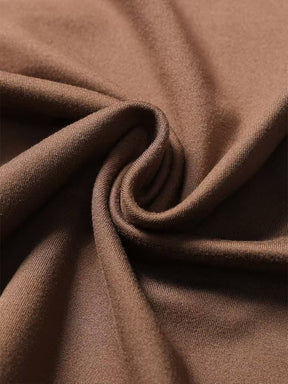 Winter Off-Shoulder Top Braun mit Fransenärmeln Party-Chic