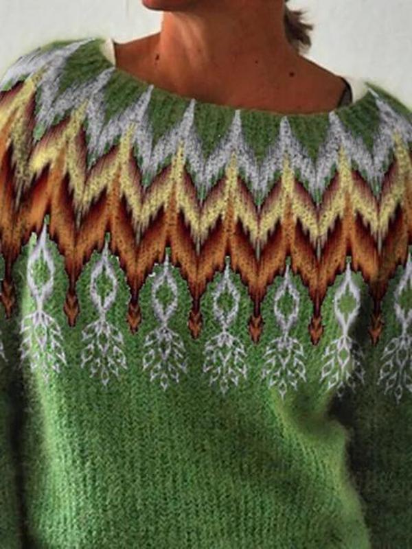 Trendiger Argyle Chevron Sweater - Dein stylischer Herbstbegleiter