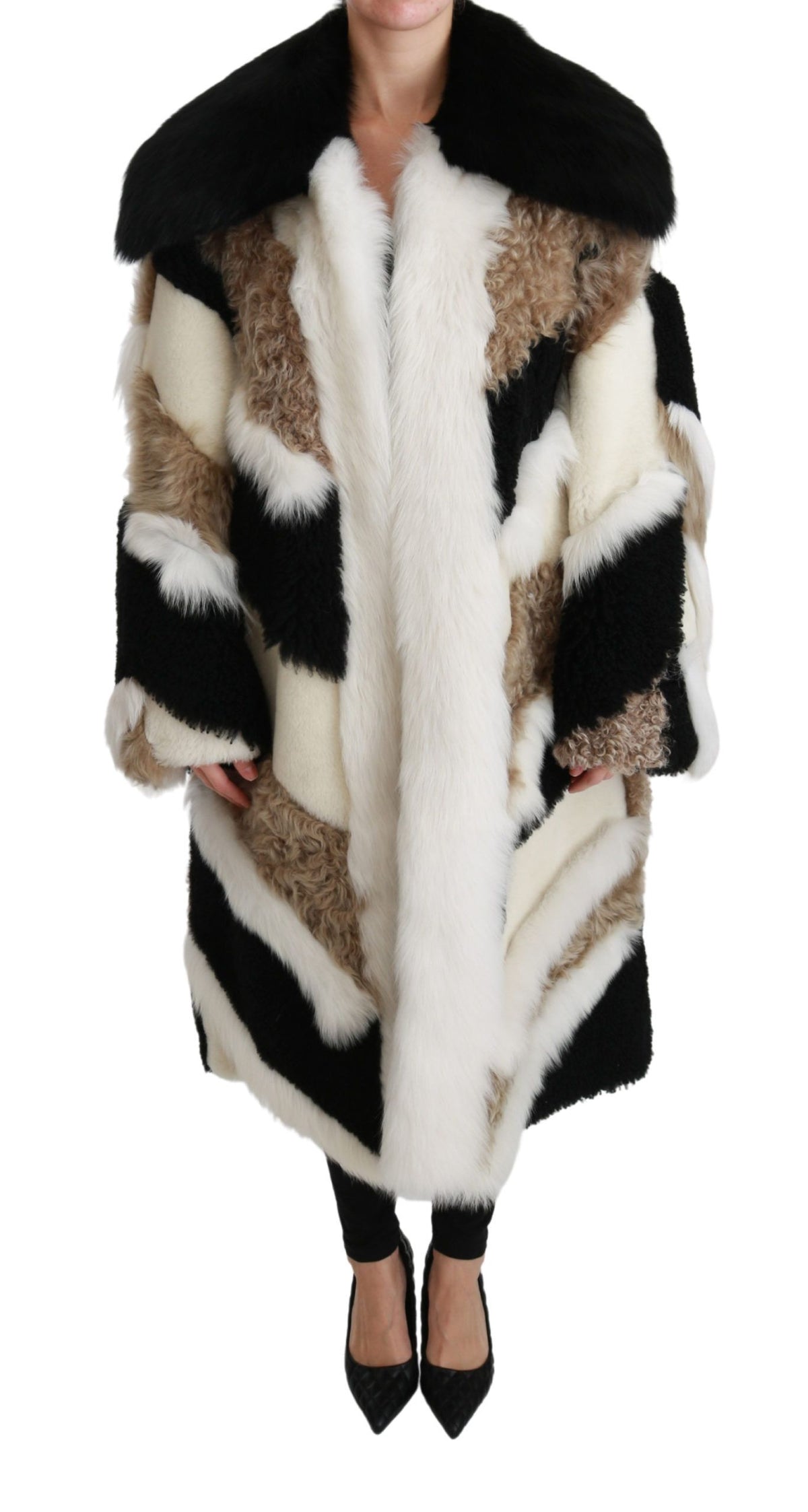 Dolce & Gabbana Schafspelz Shearling Cape Jacke Mantel