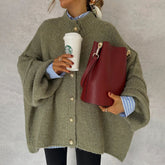 Stilvoller Grün Langarm-Cardigan - Herbstliches Must-Have für Ihren Kleiderschrank