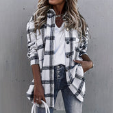 Chic Long Sleeve Check Outerwear - Dein stylisches Herbsts-Must-Have