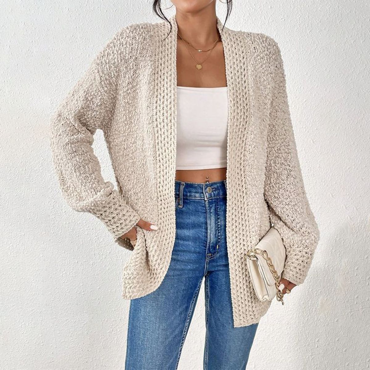 Herbst-Cardigan in Elfenbein: Komfort & Stil für kühle Tage