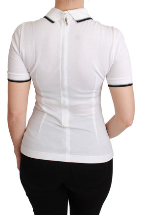 Dolce & Gabbana Weißes Baumwoll-Polo-T-Shirt #dgfamily