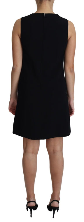 Dolce & Gabbana Schwarzes Viskose-Stretch-Minikleid in A-Linie