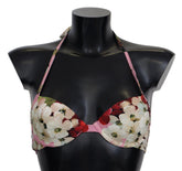 Dolce & Gabbana Multicolor Floral Badeanzug Bademode Bikini-Oberteile