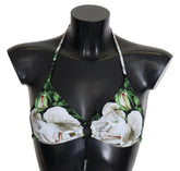 Dolce & Gabbana Bikini-Oberteil mit mehrfarbigem Blumendruck und Halterung