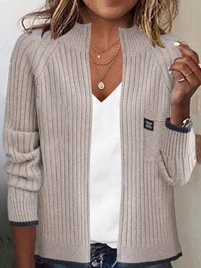 Retro Brown Long Sleeve Cardigan - Ihr stilvoller Herbstsbegleiter