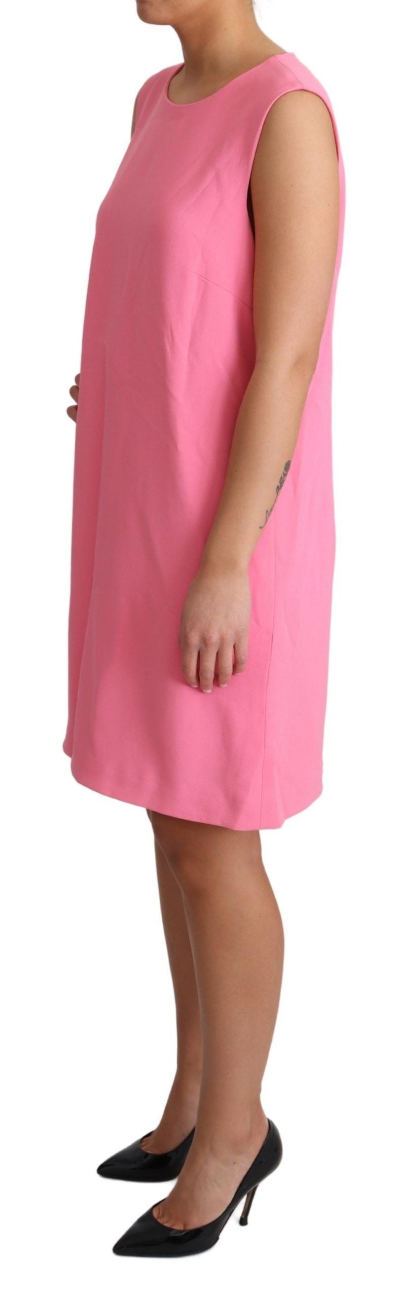 Dolce & Gabbana Rosa ärmelloses, knielanges Shift-Kleid