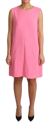 Dolce & Gabbana Rosa ärmelloses, knielanges Shift-Kleid