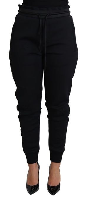 Dolce & Gabbana Schwarze Polyester-Neopren-Jogger-Hose