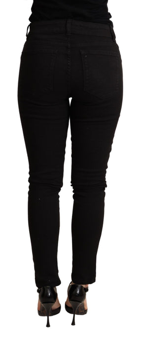 Dolce & Gabbana Schwarze Skinny Denim Baumwoll-Stretch-Hose