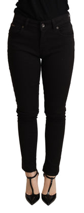 Dolce & Gabbana Schwarze Skinny Denim Baumwoll-Stretch-Hose