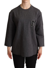 Dolce & Gabbana Grauer bestickter Pullover für Frauen