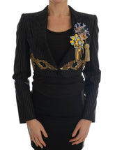 Dolce & Gabbana Schwarzer Kristall Märchen Blazer Jacke